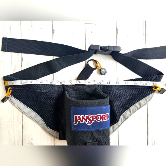Vintage 90's Jansport Hiking Fanny Pack Water Bottle Holder Mesh Pockets - Picture 9 of 9